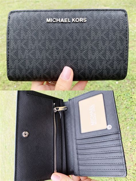 michael kors phone wallet black|Michael Kors slim wallet black.